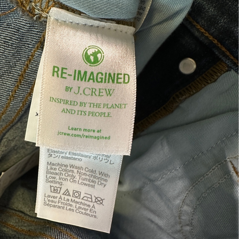 J.Crew 10" High-Rise Toothpick Skinny Jeans - Dark Wash - Button Fly - Size 26 - Picture 6 of 7